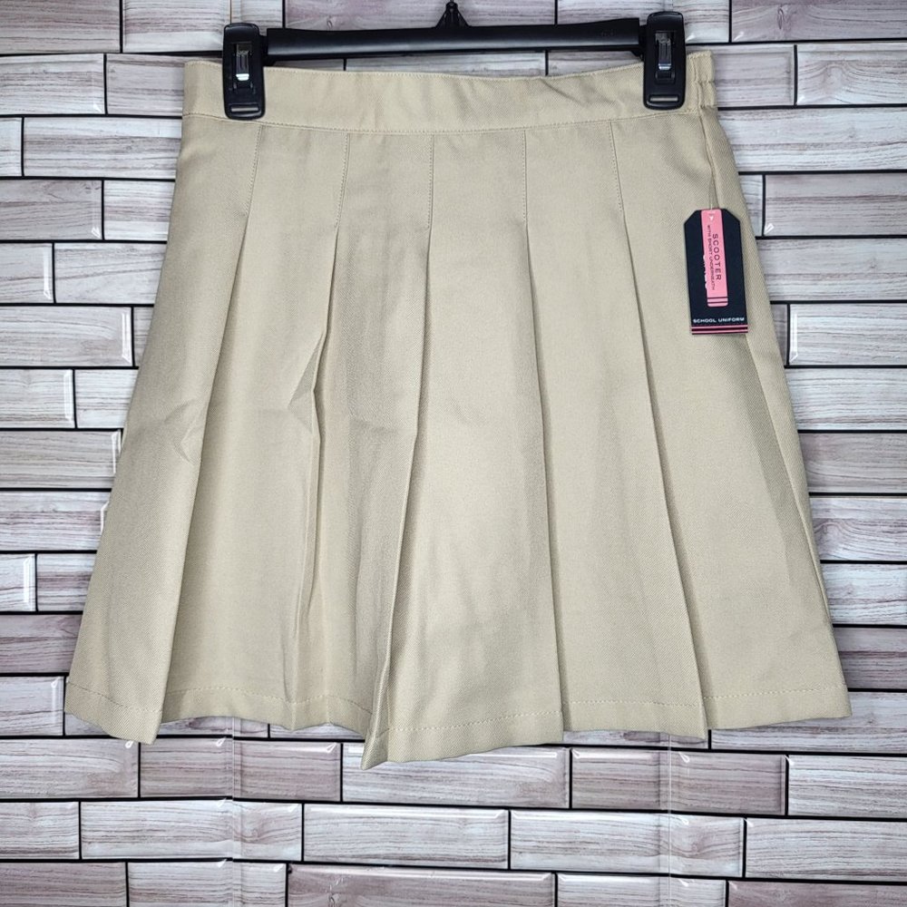 NWT NAUTICA Girls School Uniform Khaki‎ Skort Skirt Scooter Size 16 Regular